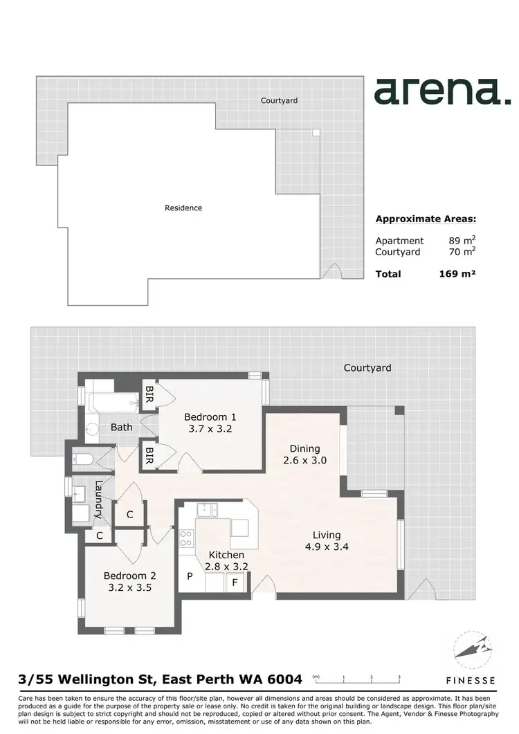 Floorplan of Homely apartment listing, 3/55 Wellington Street, East Perth WA 6004