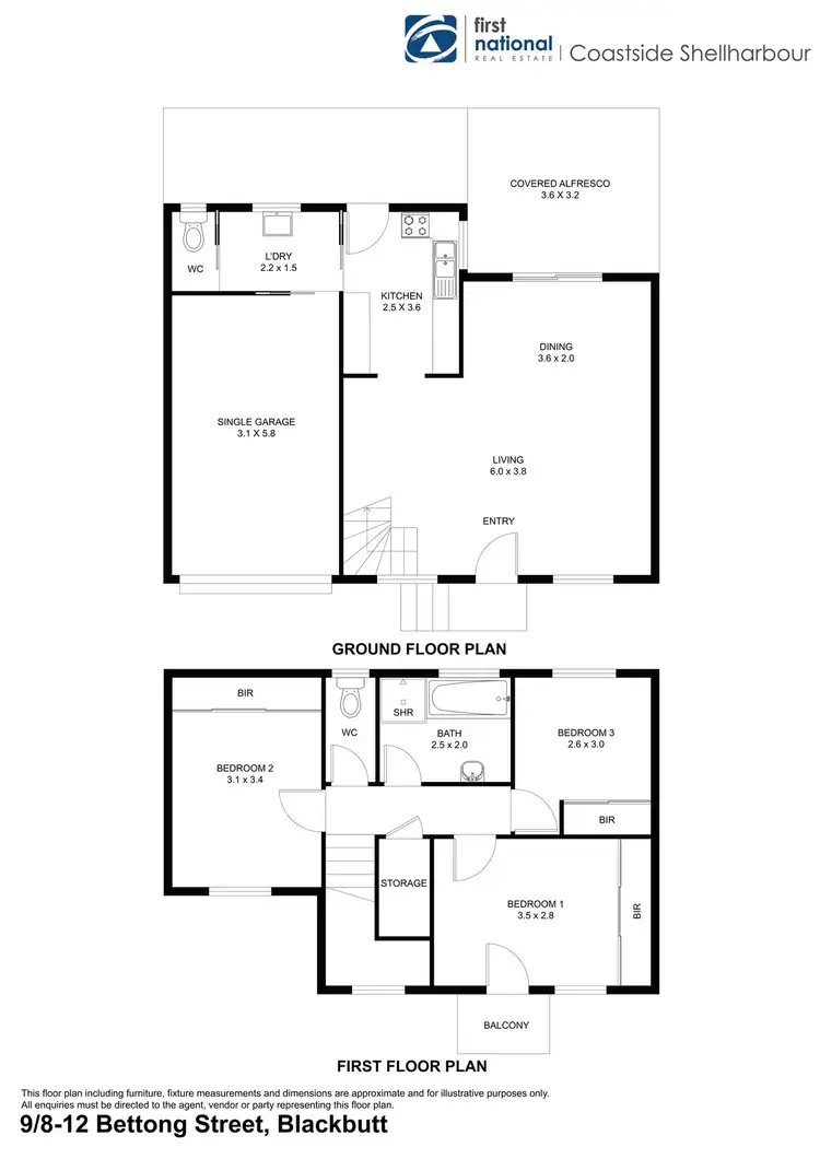 Floorplan of Homely townhouse listing, 9/8-12 Bettong Street, Blackbutt NSW 2529