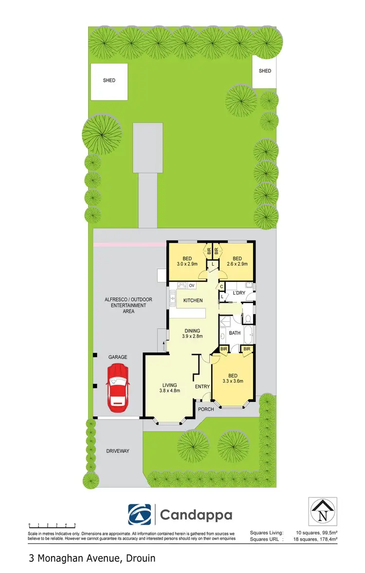 Floorplan of Homely house listing, 3 Monaghan Avenue, Drouin VIC 3818