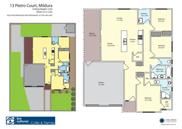 Floorplan of Homely house listing, 13 Pietro Court, Mildura VIC 3500