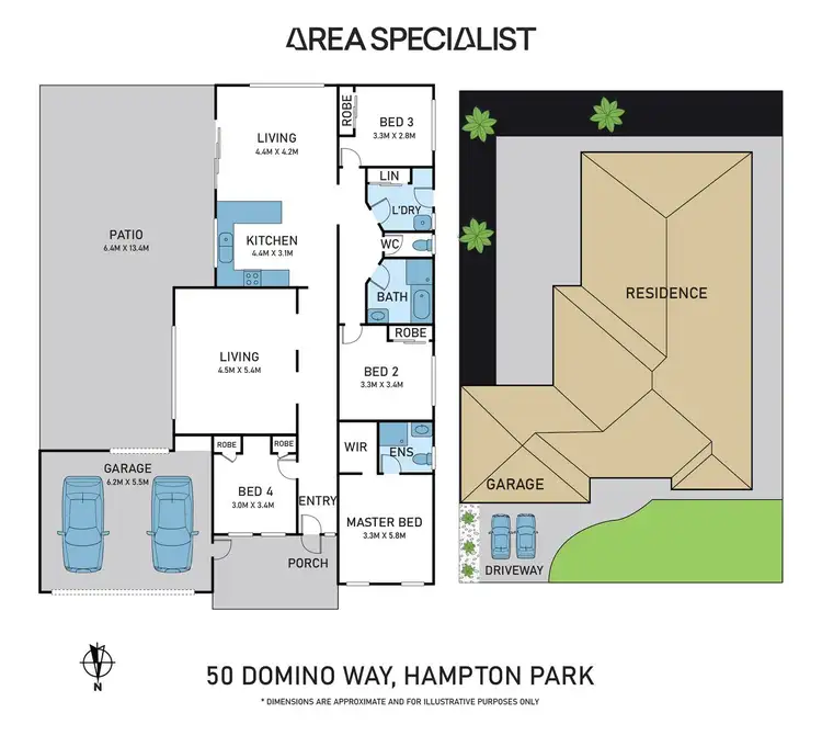 Floorplan of Homely house listing, 50 Domino Way, Hampton Park VIC 3976
