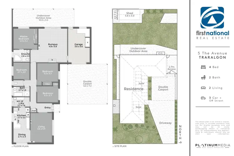 Floorplan of Homely house listing, 5 The Avenue, Traralgon VIC 3844