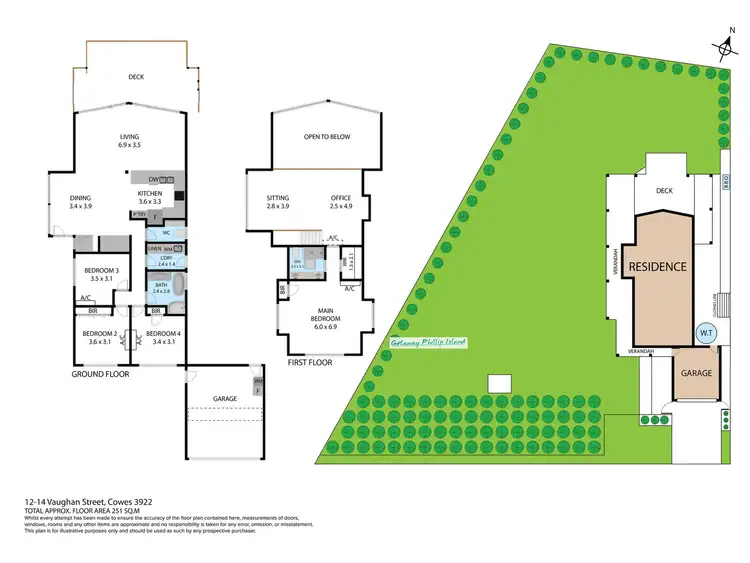 Floorplan of Homely house listing, 12 Vaughan Street, Cowes VIC 3922