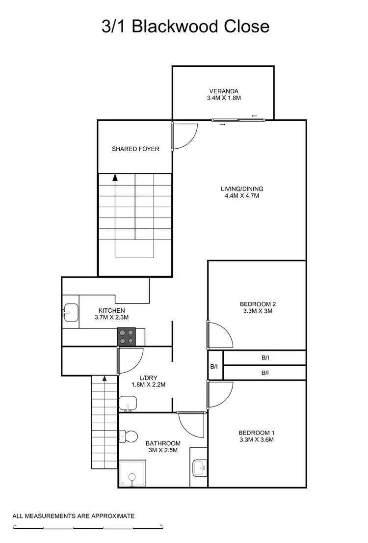 Floorplan of Homely unit listing, 3/1 Blackwood Close, Grafton NSW 2460