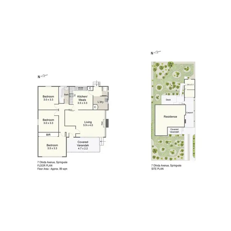 Floorplan of Homely house listing, 7 Olinda Avenue, Springvale VIC 3171