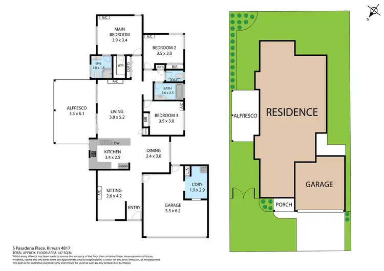 Floorplan of Homely house listing, 5 Pasadena Place, Kirwan QLD 4817