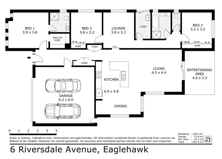 Floorplan of Homely house listing, 6 Riversdale Avenue, Eaglehawk VIC 3556