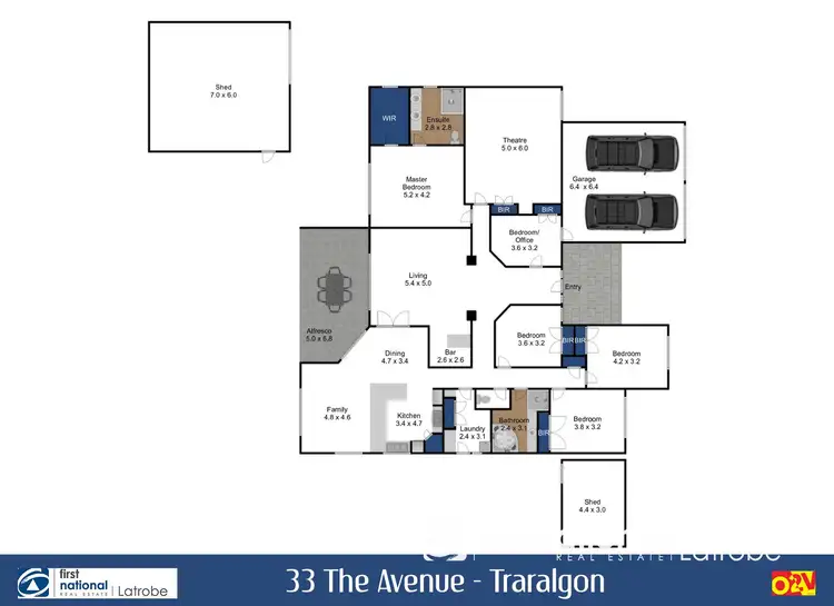 Floorplan of Homely house listing, 33 The Avenue, Traralgon VIC 3844