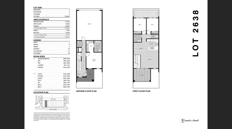 Floorplan of Homely townhouse listing, 20 Sherlock Walk, Officer VIC 3809