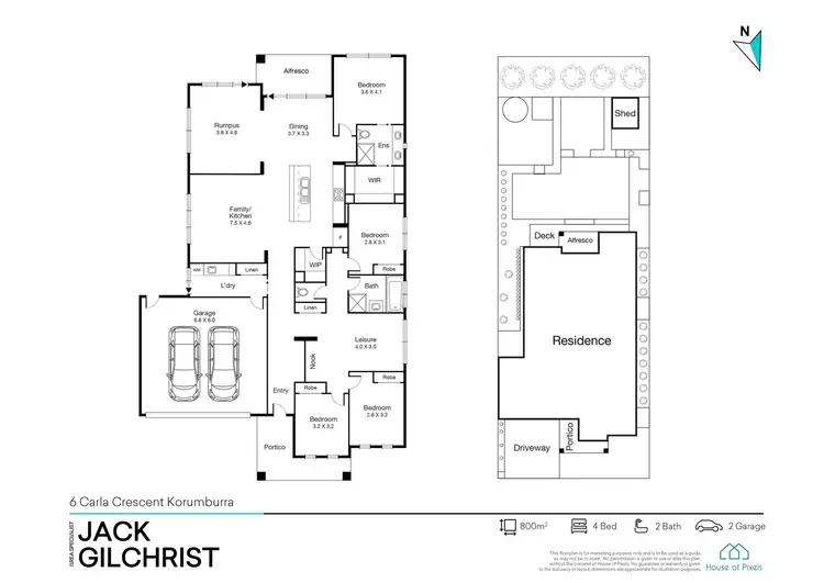 Floorplan of Homely house listing, 6 Carla Crescent, Korumburra VIC 3950