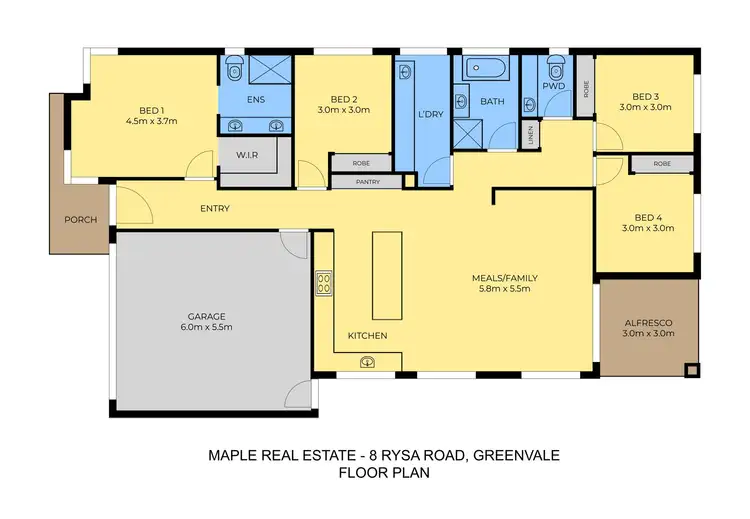 Floorplan of Homely house listing, 8 Rysa Road, Greenvale VIC 3059