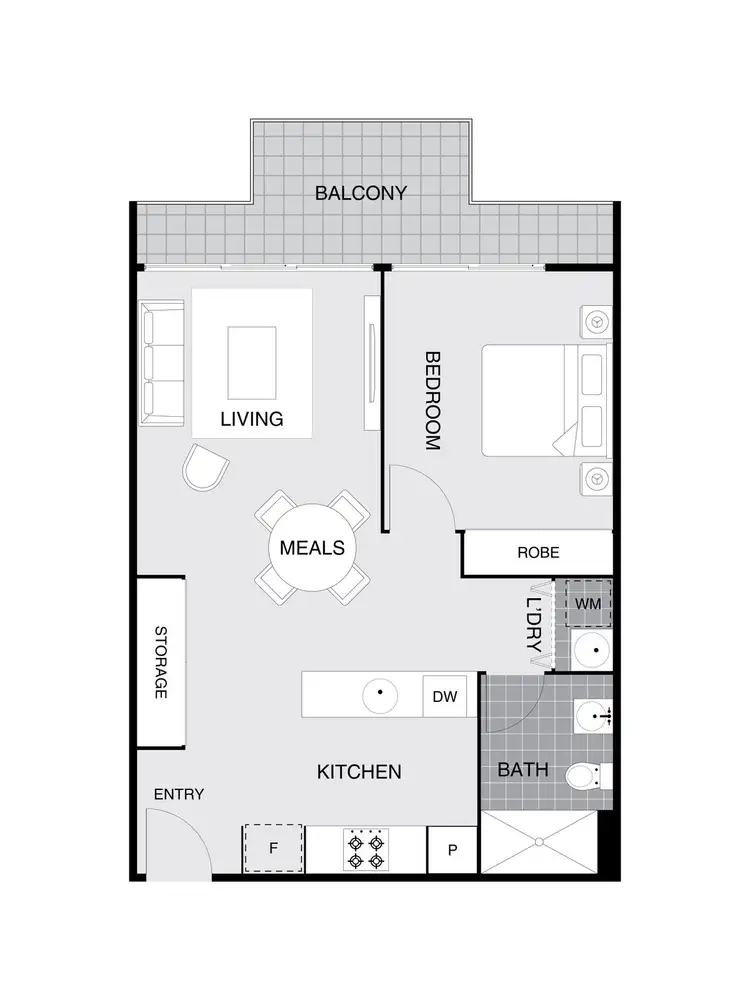 Floorplan of Homely unit listing, 18/41 Chandler Street, Belconnen ACT 2617