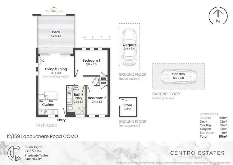 Floorplan of Homely apartment listing, 12/159 Labouchere Road, Como WA 6152