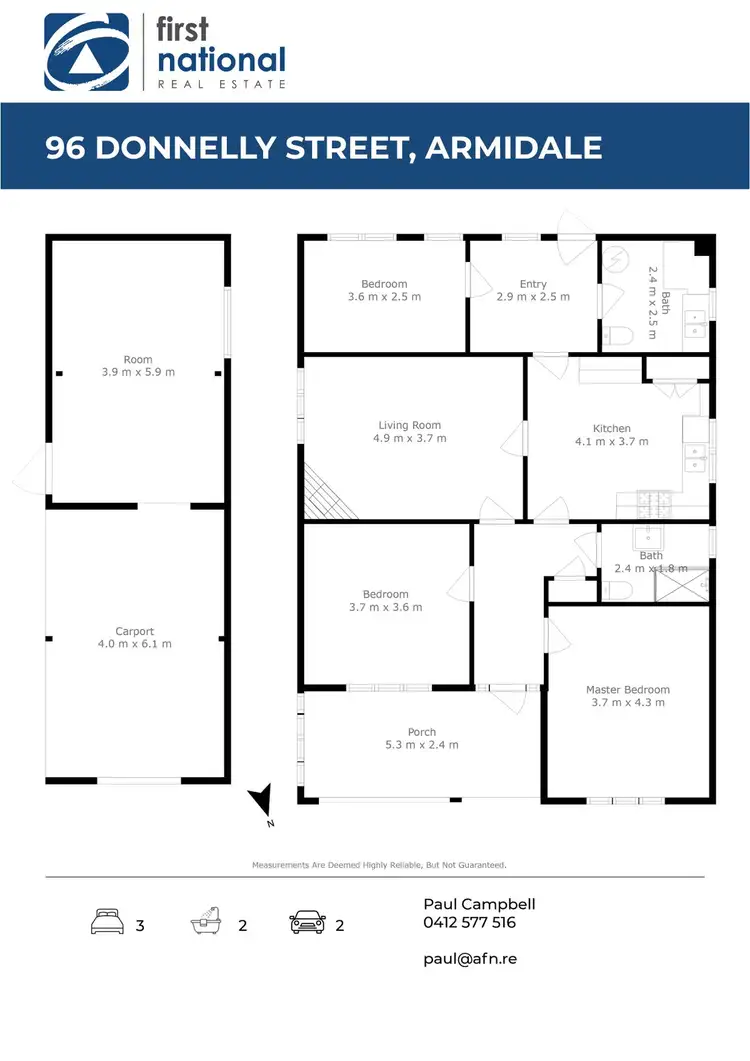 Floorplan of Homely house listing, 96 Donnelly Street, Armidale NSW 2350