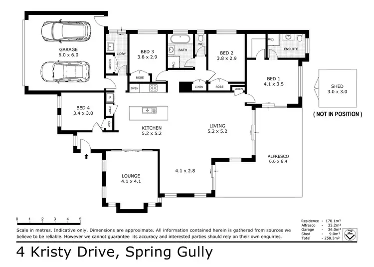 Floorplan of Homely house listing, 4 Kristy Drive, Spring Gully VIC 3550
