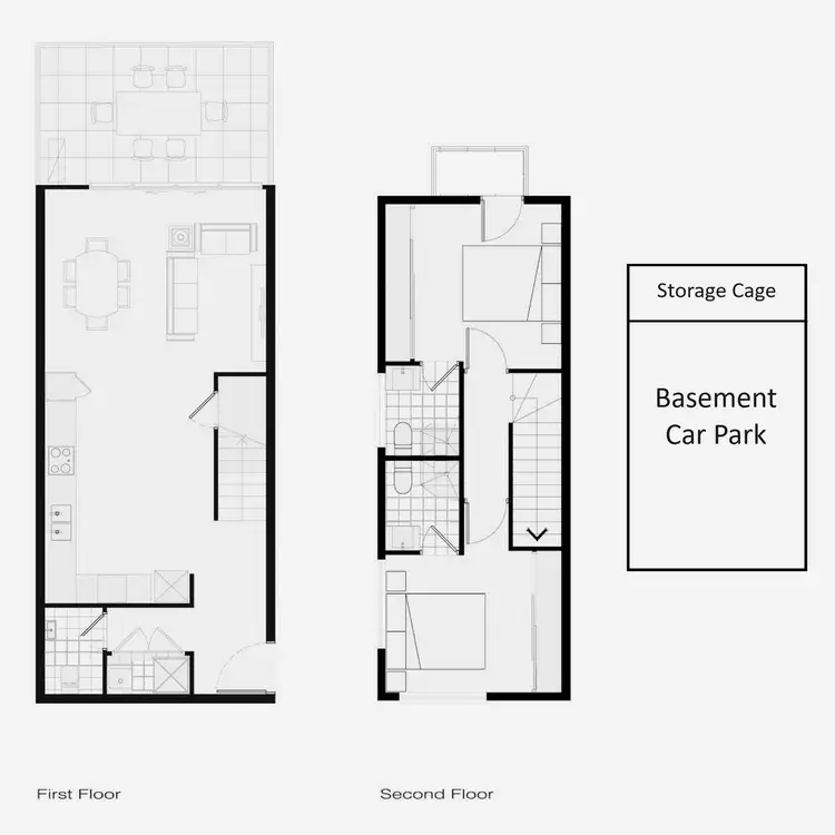 Floorplan of Homely townhouse listing, 3/222 Keilor Road, Essendon North VIC 3041