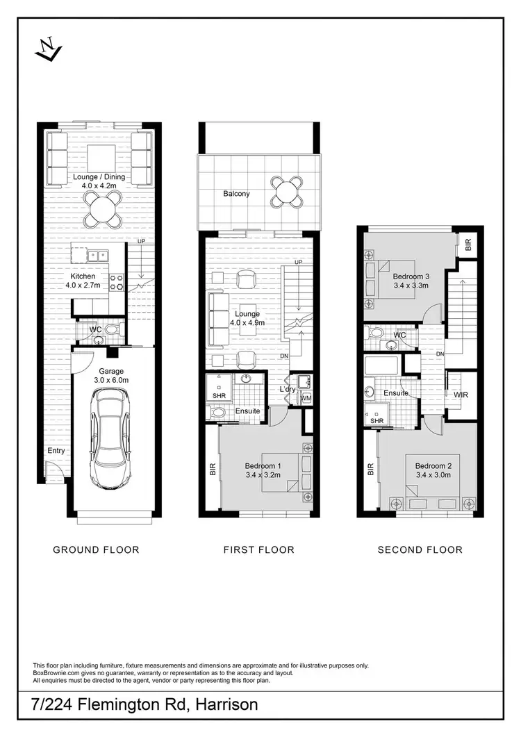 Floorplan of Homely townhouse listing, 7/224 Flemington Road, Harrison ACT 2914