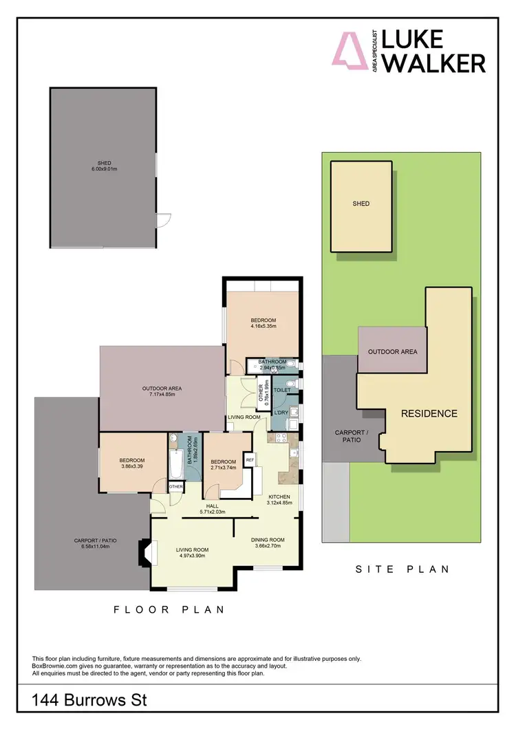 Floorplan of Homely house listing, 144 Burrows Street, Mildura VIC 3500
