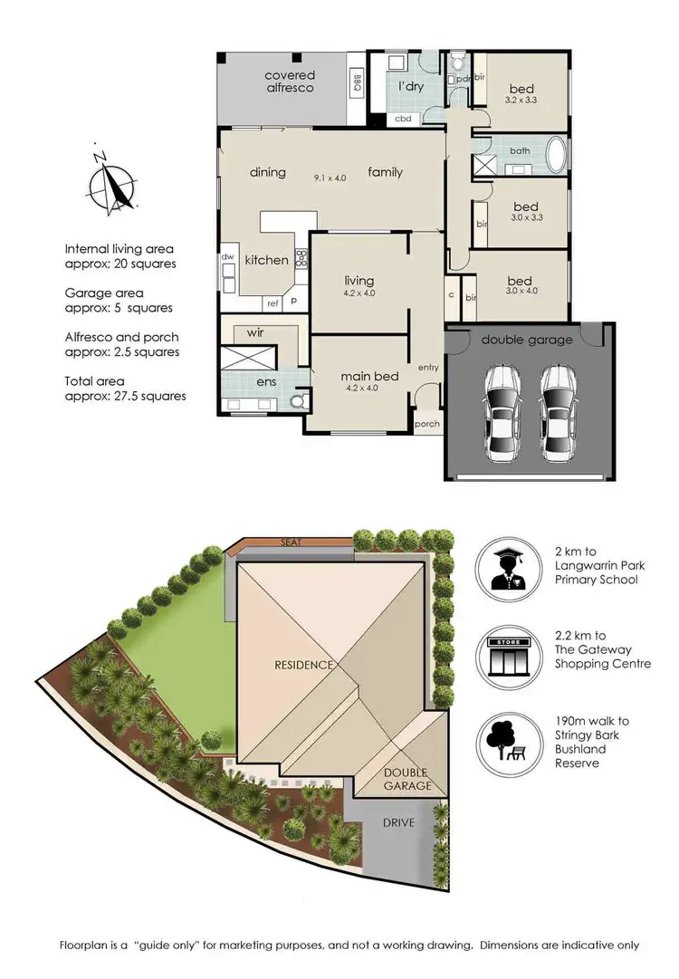 Floorplan of Homely house listing, 24 Aqueduct Road, Langwarrin VIC 3910