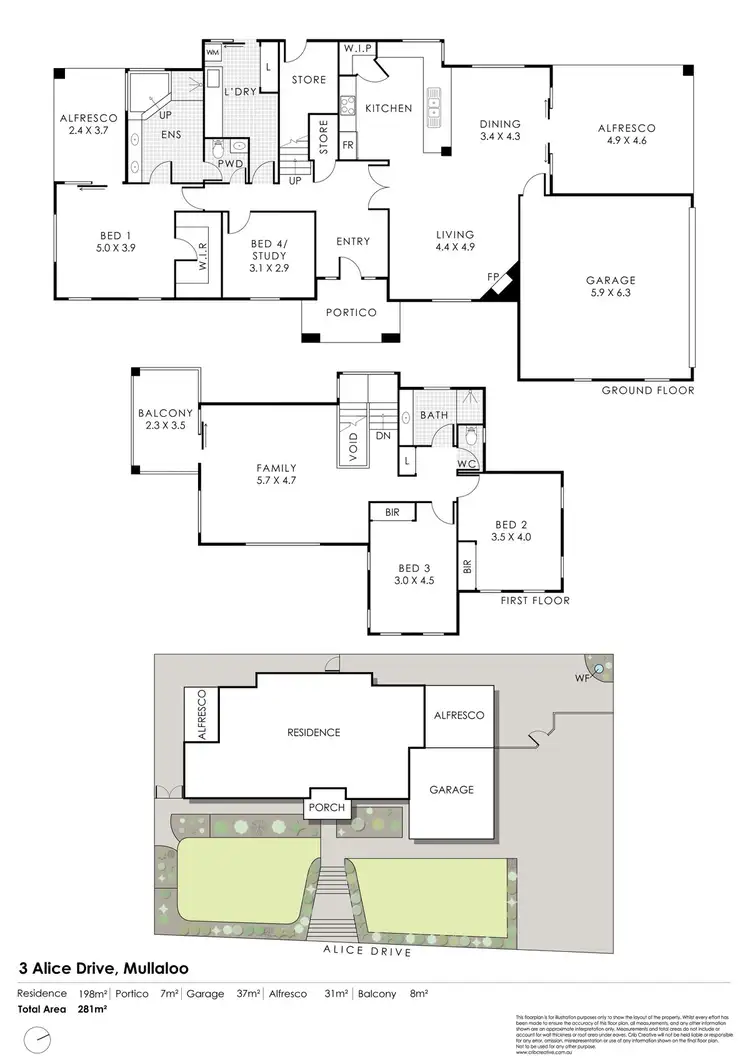 Floorplan of Homely house listing, 3 Alice Drive, Mullaloo WA 6027