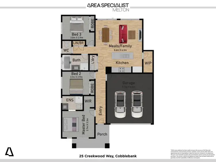 Floorplan of Homely house listing, 25 Creekwood Way, Cobblebank VIC 3338