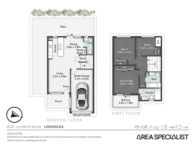 Floorplan of Homely townhouse listing, 4/31 Lyrebird Street, Loganlea QLD 4131