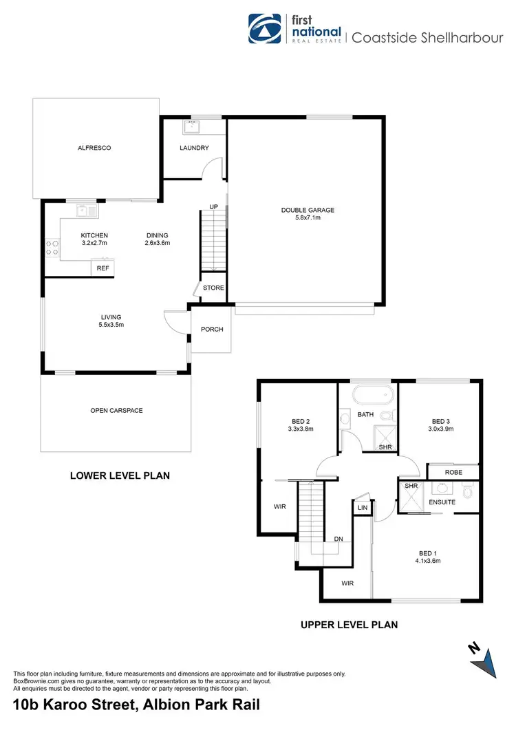 Floorplan of Homely townhouse listing, 10B Karoo Street, Albion Park Rail NSW 2527
