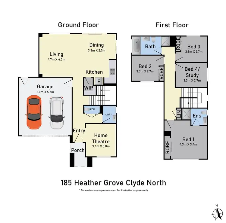 Floorplan of Homely house listing, 185 Heather Grove, Clyde North VIC 3978