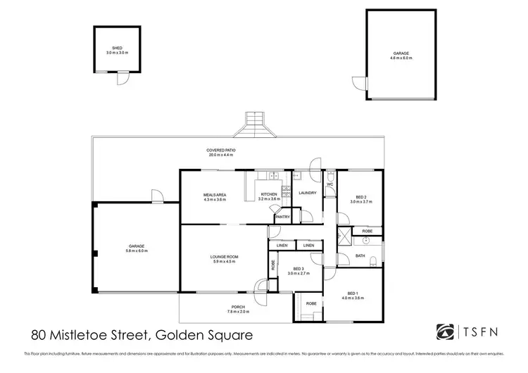 Floorplan of Homely house listing, 80 Mistletoe Street, Golden Square VIC 3555