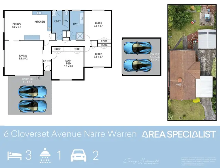 Floorplan of Homely house listing, 6 Cloverset Avenue, Narre Warren VIC 3805