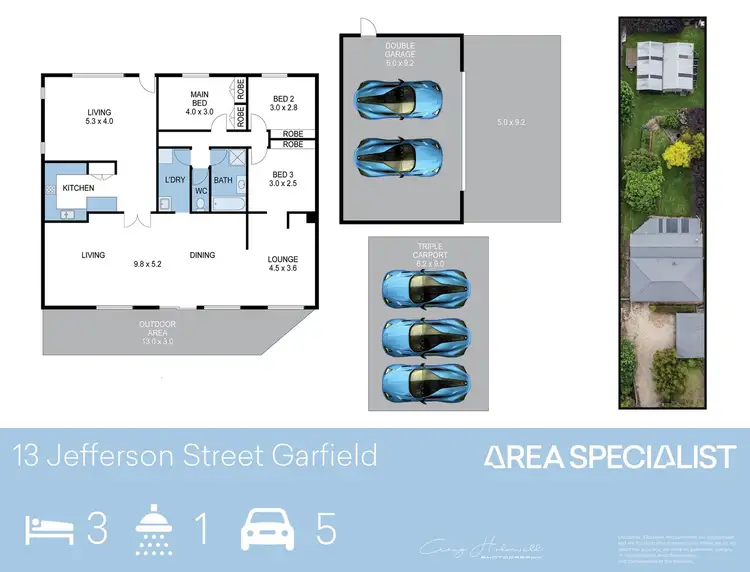 Floorplan of Homely house listing, 13 Jefferson Road, Garfield VIC 3814