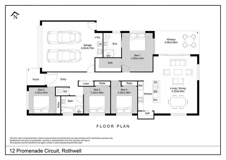 Floorplan of Homely house listing, 12 Promenade Circuit, Rothwell QLD 4022