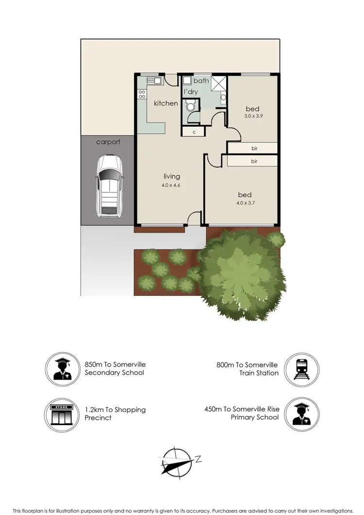 Floorplan of Homely unit listing, 5/2 Worwong Avenue, Somerville VIC 3912