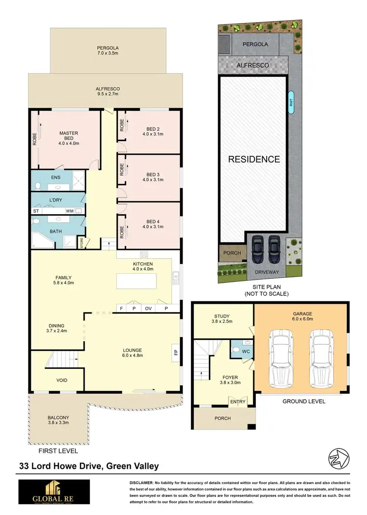 Floorplan of Homely semi-detached listing, 33 Lord Howe Drive, Green Valley NSW 2168