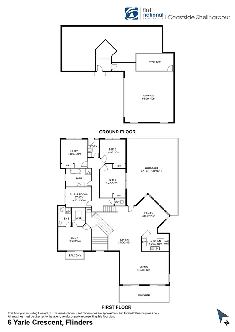 Floorplan of Homely house listing, 6 Yarle Crescent, Flinders NSW 2529