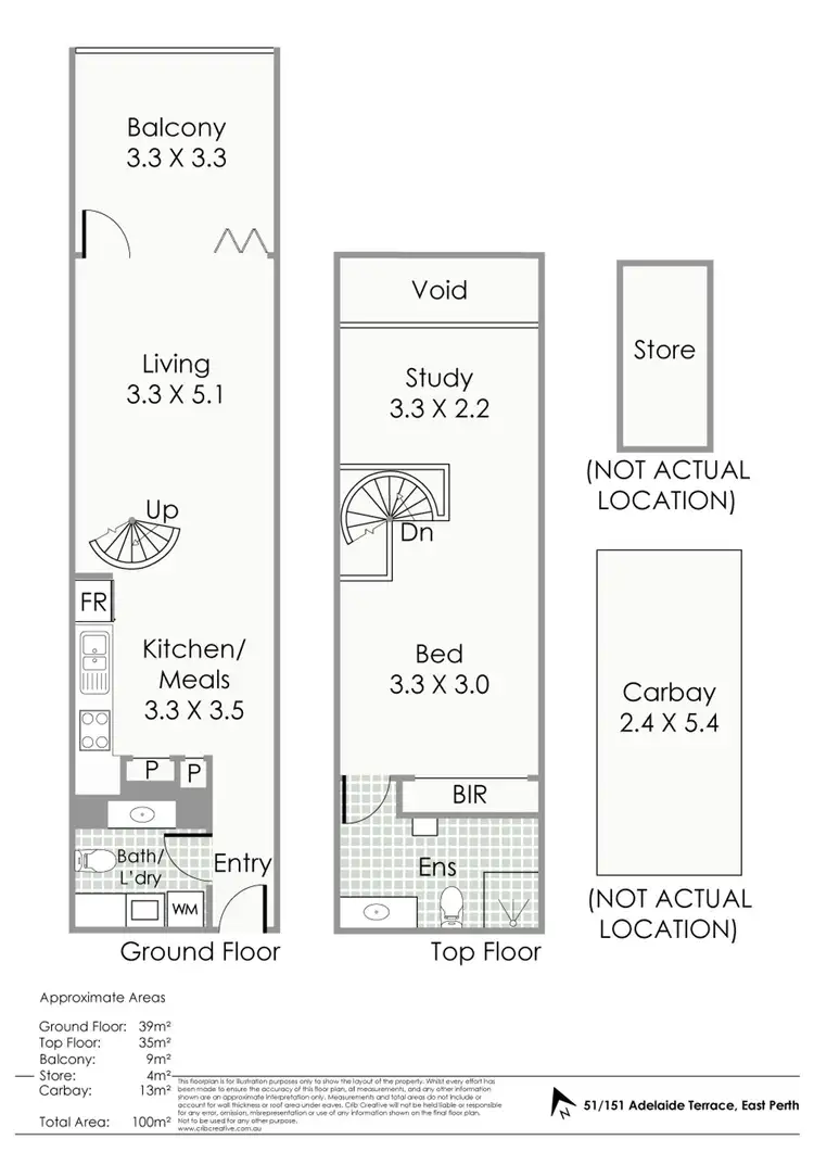 Floorplan of Homely apartment listing, 51/151 Adelaide Tce, East Perth WA 6004