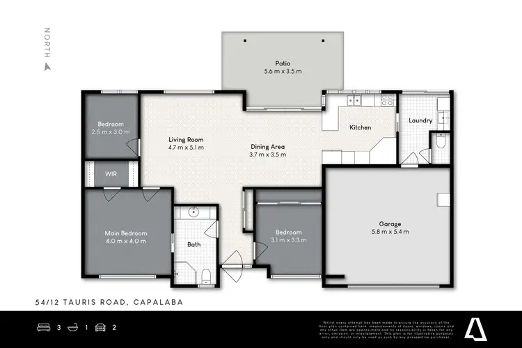 Floorplan of Homely villa listing, 54/12 Tauris Road, Capalaba QLD 4157