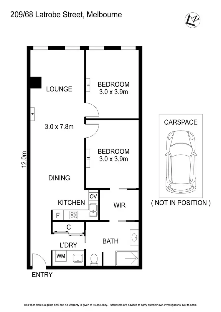 Floorplan of Homely apartment listing, 209/68 La Trobe Street, Melbourne VIC 3000
