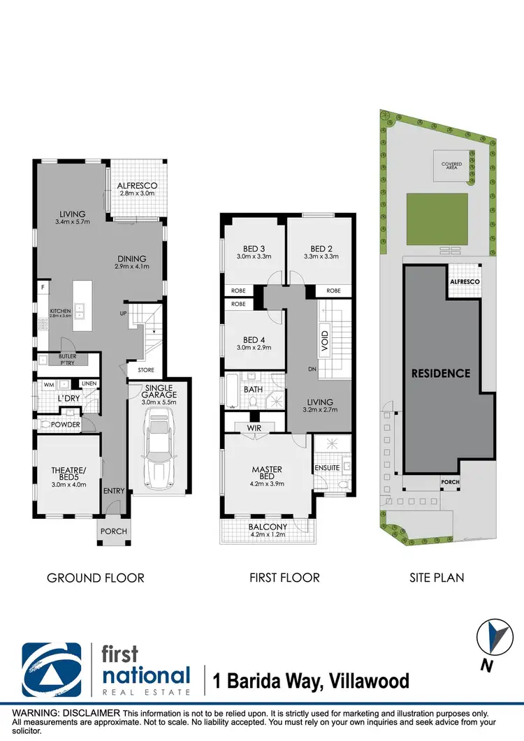 Floorplan of Homely house listing, 1 Barida Way, Villawood NSW 2163