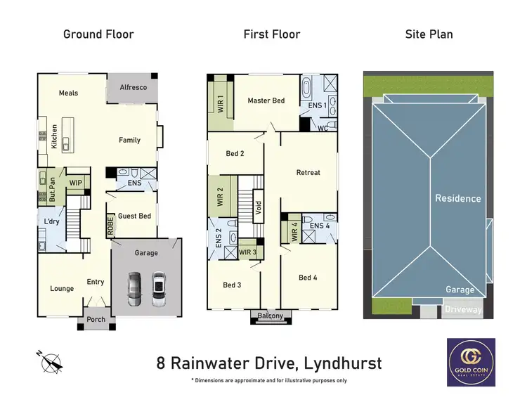 Floorplan of Homely house listing, 8 Rainwater Drive, Lyndhurst VIC 3975