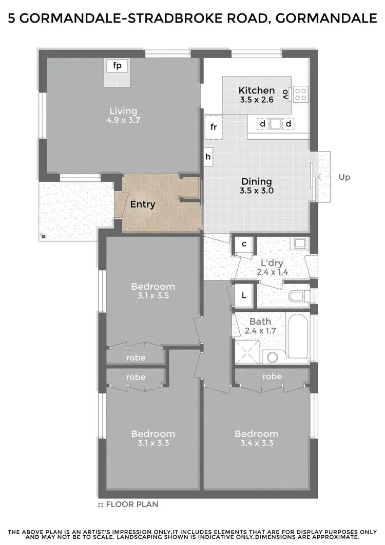 Floorplan of Homely house listing, 5 Gormandale-Stradbroke Road, Gormandale VIC 3873