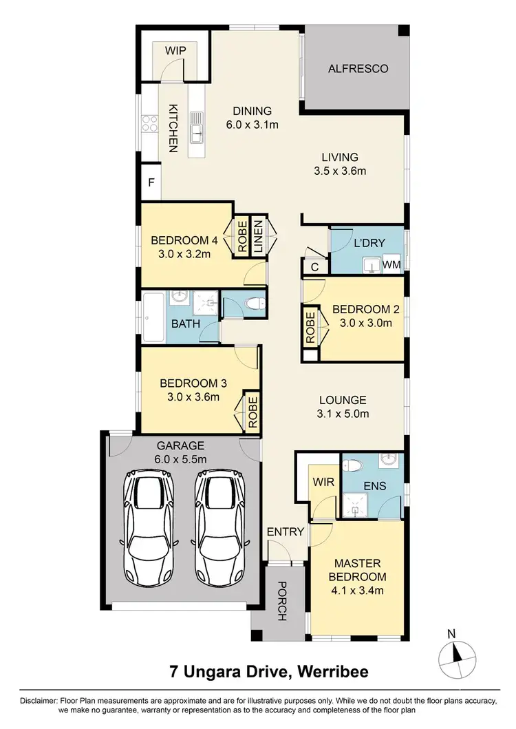 Floorplan of Homely house listing, 7 Ungara Drive, Werribee VIC 3030