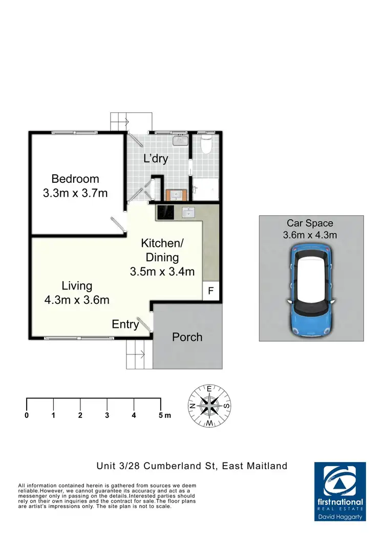 Floorplan of Homely unit listing, 3/28 Cumberland Street, East Maitland NSW 2323
