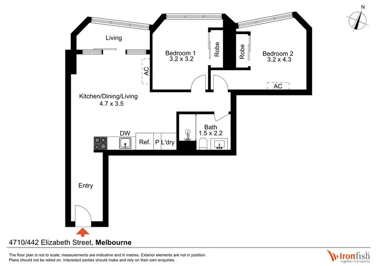 Floorplan of Homely apartment listing, 4710/442 Elizabeth Street, Melbourne VIC 3000