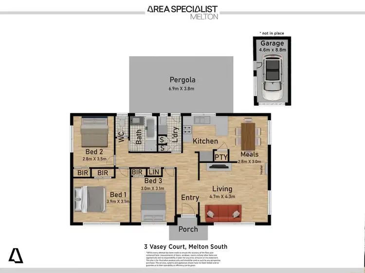 Floorplan of Homely house listing, 3 Vasey Court, Melton South VIC 3338