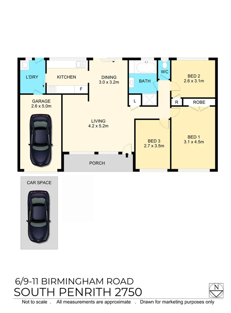 Floorplan of Homely villa listing, 6/9 Birmingham Road, South Penrith NSW 2750