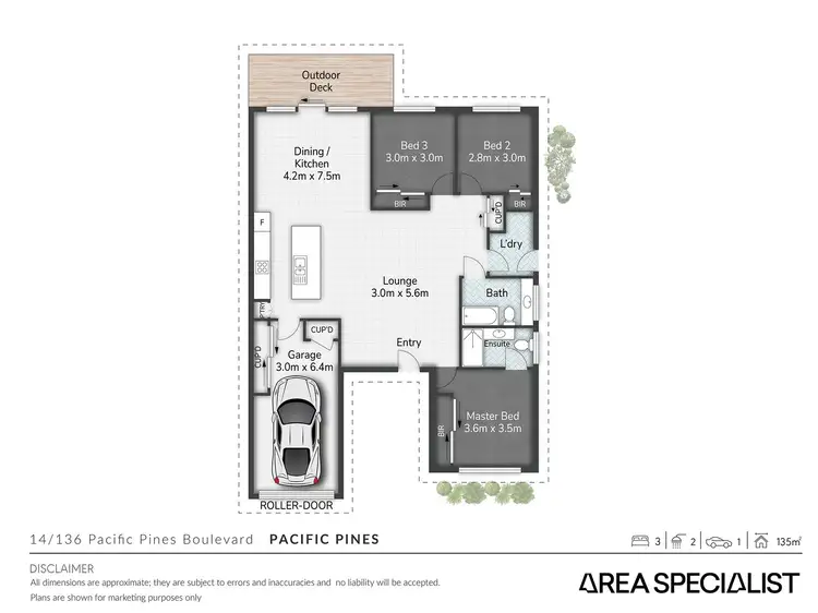 Floorplan of Homely unit listing, 14/136 Pacific Pines Boulevard, Pacific Pines QLD 4211