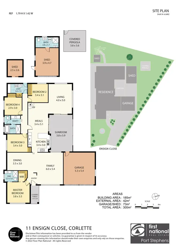 Floorplan of Homely house listing, 11 Ensign Close, Corlette NSW 2315