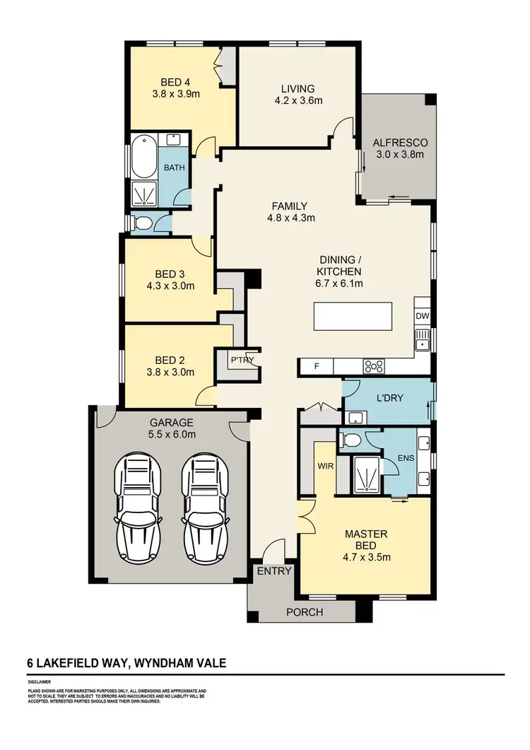 Floorplan of Homely house listing, 6 Lakefield Way, Wyndham Vale VIC 3024