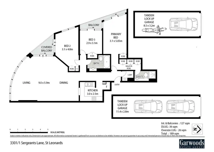 Floorplan of Homely apartment listing, 3301/1 Sergeants Lane, St Leonards NSW 2065